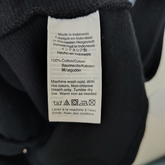 Madewell Texture & Thread black Button-Front Tie Tank Top Sz Small Cotton - Picture 6 of 7